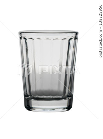 Classic Vodka Shot Glass on White Background Classic Vodka Shot Glass on White Background 138225956