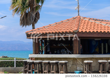 Beach Bar on Cyprus Coast Beach Bar on Cyprus Coast 138226108