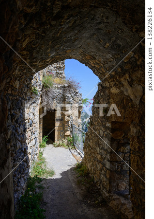 Interior Stairs of Medieval St Hilarion Fortress Interior Stairs of Medieval St Hilarion Fortress 138226134