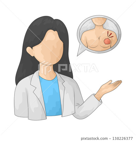 Illustration of The doctor explains about breast cancer Illustration of The doctor explains about breast cancer 138226377