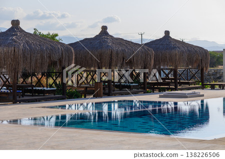 Coastal holiday bungalows with swimming pool by the sea in Cyprus 138226506