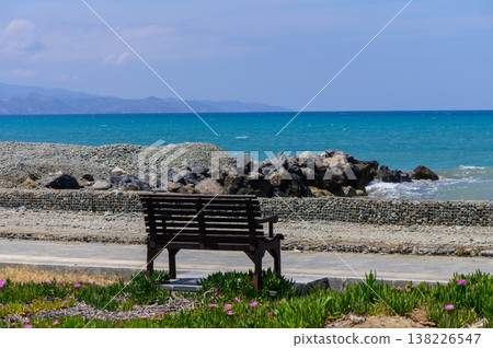 Bench for Sunset Watching on Cyprus Island Bench for Sunset Watching on Cyprus Island 138226547