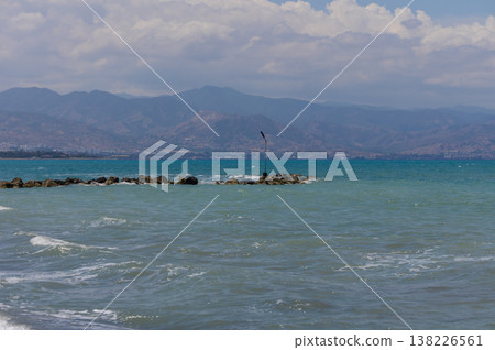 Endless Mediterranean Sea and Clear Sky Along the Cyprus Coastline Endless Mediterranean Sea and Clear Sky Along the Cyprus Coastline 138226561