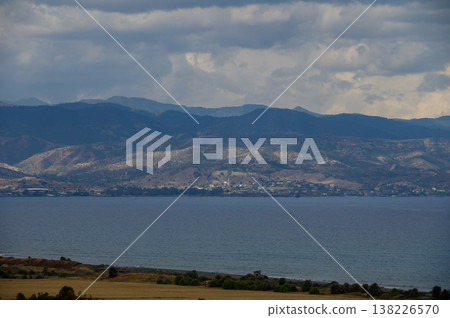 High Angle View of Cyprus Mountains and Sea High Angle View of Cyprus Mountains and Sea 138226570
