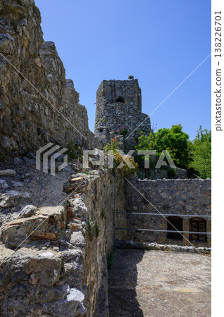 St. Hilarion Castle captured in 2025, showcasing its medieval towers and walls high above Northern Cyprus with breathtaking views. St. Hilarion Castle captured in 2025, showcasing its medieval towers and walls high above Northern Cyprus with breathtaking views. 138226701