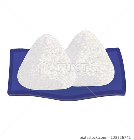 盤子裡的飯糰插圖 138226741