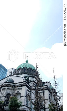 The dome of Nikolai-do (Tokyo Resurrection Cathedral) stands out against the blue sky. The dome of Nikolai-do (Tokyo Resurrection Cathedral) stands out against the blue sky. 138226763