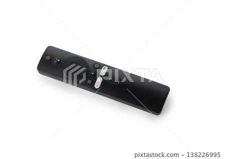 Multimedia set-top box remote control on white background 138226995