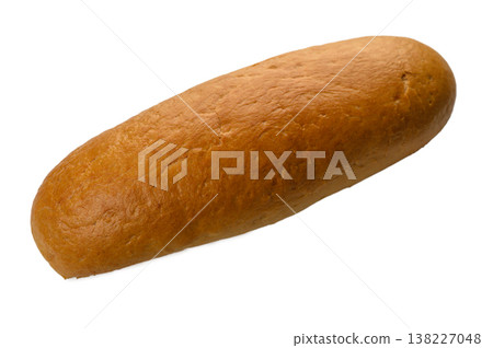 Fresh white bread loaf isolated on white background 138227048
