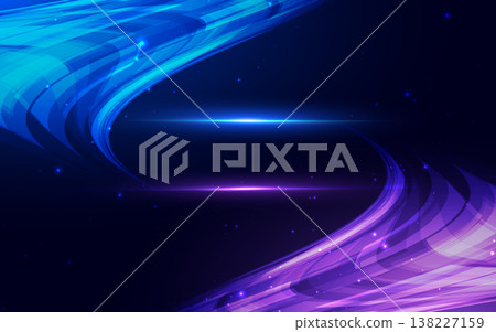 Modern abstract technology background featuring dynamic purple and blue geometric. Modern abstract technology background featuring dynamic purple and blue geometric. 138227159