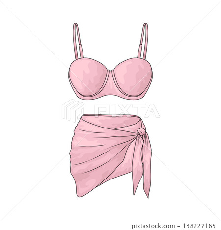 Illustration of Bikini Illustration of Bikini 138227165