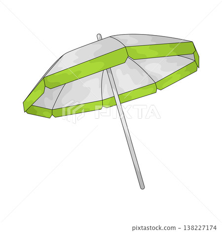 Illustration of Beach Umbrella Illustration of Beach Umbrella 138227174