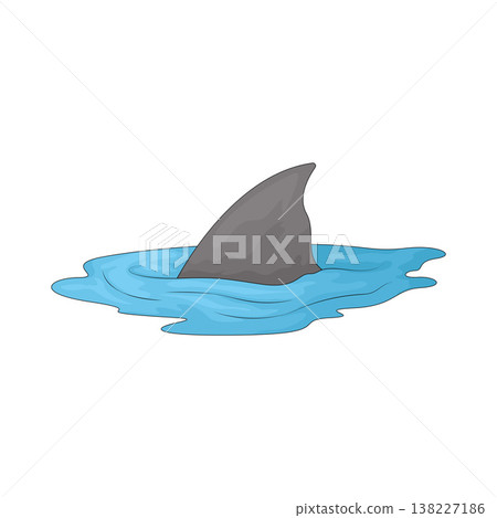 Illustration of Shark Fin Illustration of Shark Fin 138227186