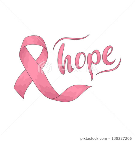 Illustration of Hope Ribbon 138227206