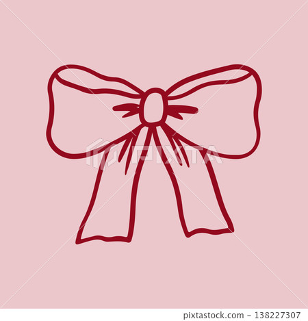Cute red coquette bow Cute red coquette bow 138227307
