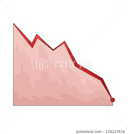 Illustration of Chart Down 138227616