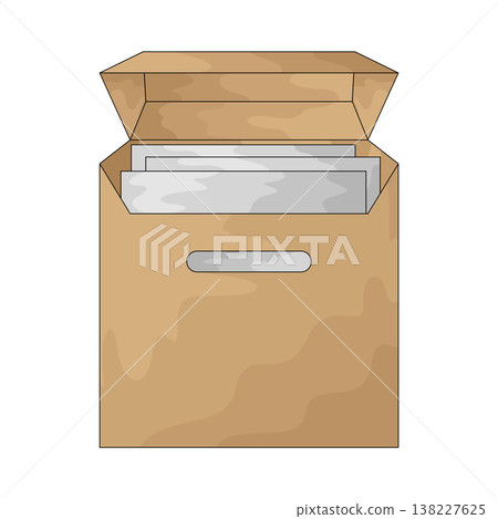 Illustration of Archive Box Illustration of Archive Box 138227625
