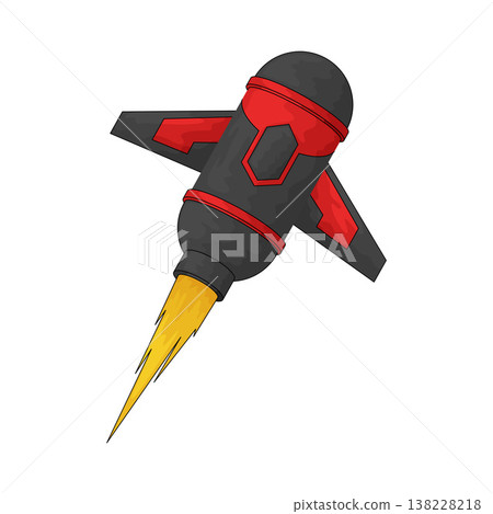 Illustration of Booster Rocket Illustration of Booster Rocket 138228218