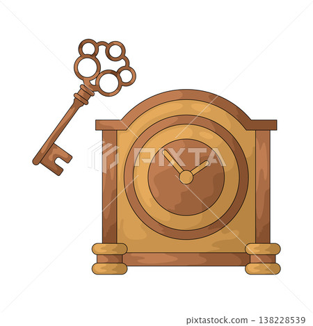 Illustration of vintage clock Illustration of vintage clock 138228539