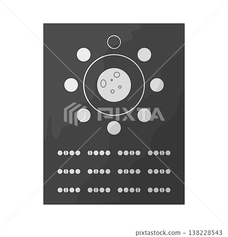 Illustration of Lunar Calendar Illustration of Lunar Calendar 138228543