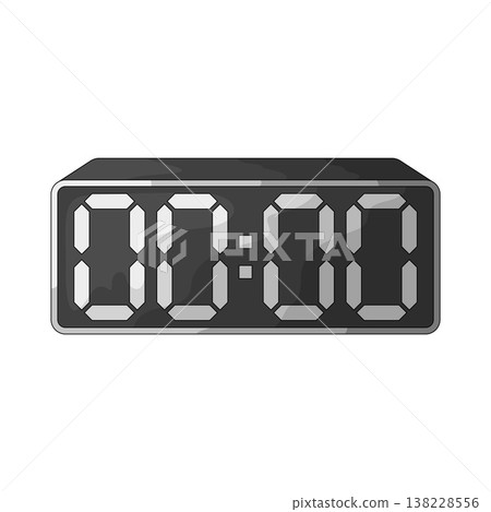 Illustration of Digital Clock Illustration of Digital Clock 138228556