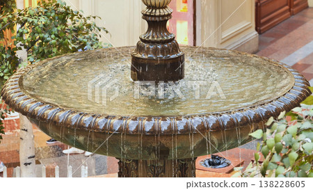 GUM department store fountain splashing water in Moscow 138228605