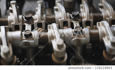 Car engine valve mechanism during maintenance or repair 138228665