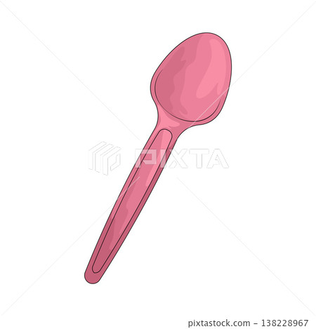 Illustration of Plastic Spoon 138228967