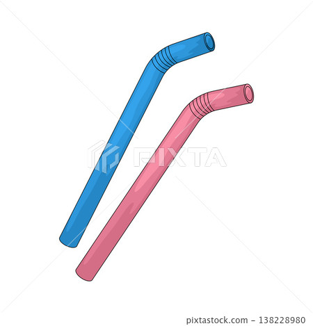 Illustration of Drinking Straws Illustration of Drinking Straws 138228980