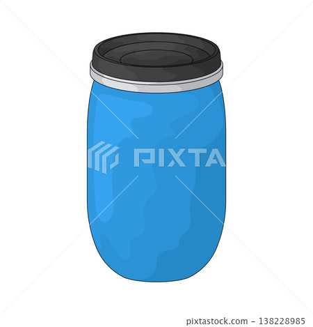 Illustration of Plastic Drum Illustration of Plastic Drum 138228985