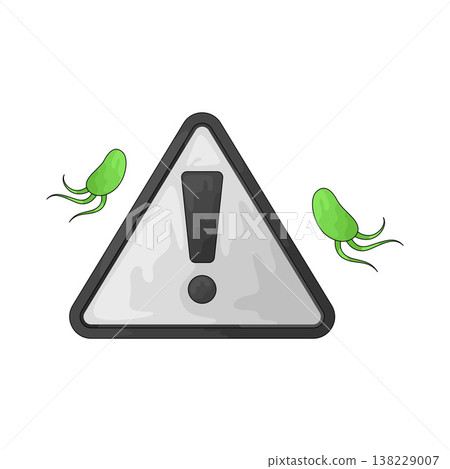 Illustration of Virus Warning Sign Illustration of Virus Warning Sign 138229007