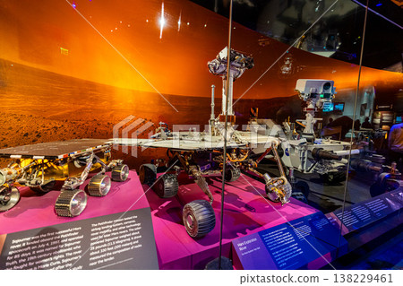 WASHINGTON, D.C. - April 10, 2023 :  NASA's Mars exploration rover  exhibited at the Smithsonian National Air and Space Museum 138229461