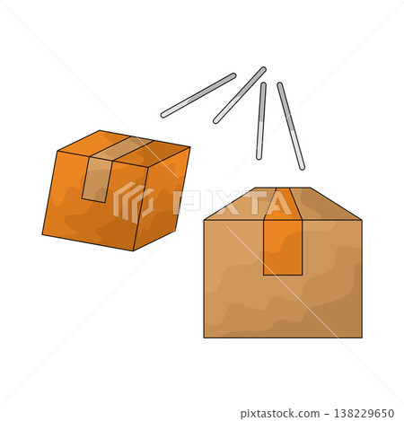 Illustration of Box Delivery 138229650