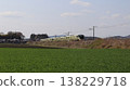 The Shiki-shima train runs through a rural landscape on the Mito Line in Sakuragawa City. 138229718