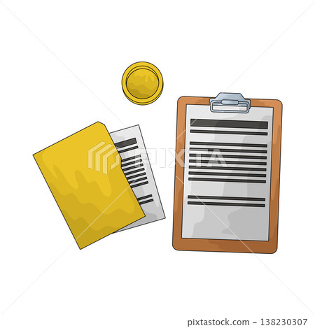 Illustration of business report Illustration of business report 138230307