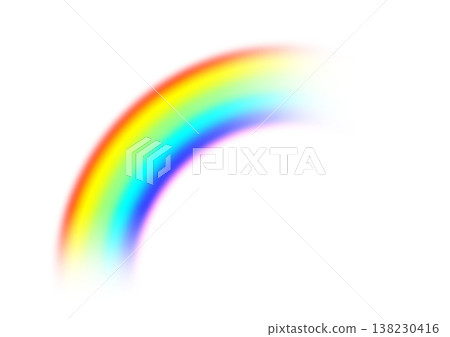 一幅色彩清晰可見的非透明彩虹效果插圖（1/4） 138230416