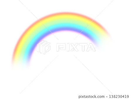 柔和色彩、不透明的彩虹效果插圖（有瑕疵）。 138230419