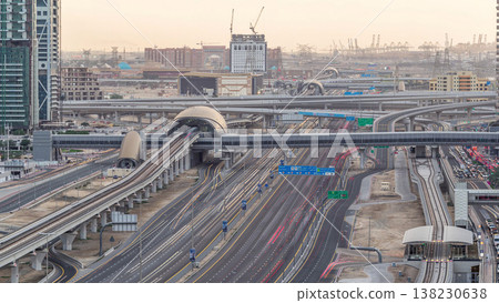 Aerial top view to Sheikh Zayed road near Dubai Marina and JLT, Dubai. Aerial top view to Sheikh Zayed road near Dubai Marina and JLT, Dubai. 138230638