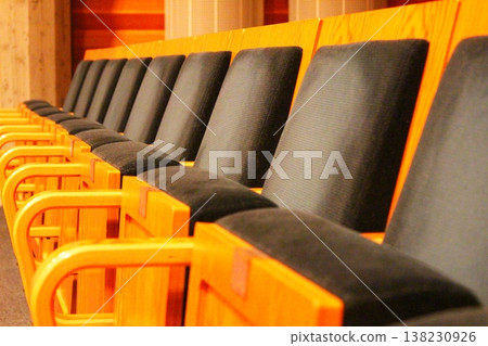 The chairs lined up in the hall 138230926