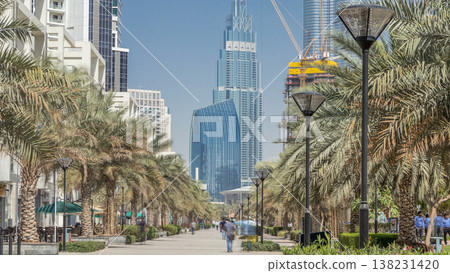 Timelapse view of business bay and downtown area of Dubai Timelapse view of business bay and downtown area of Dubai 138231420