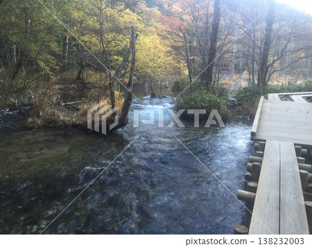 秋日裡橫跨湯之湖的橋樑 秋日裡橫跨湯之湖的橋樑 138232003