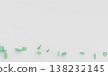 A simple background image featuring a round green glass object. 138232145