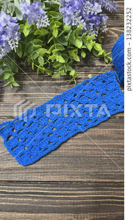 Crocheting a green yarn item. Handmade embellishments Pattern texture Copy space Crocheting a green yarn item. Handmade embellishments Pattern texture Copy space 138232252