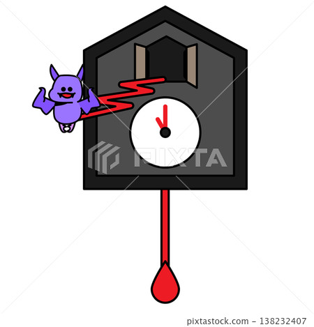 A minimalist design featuring an illustration of a bat and a pendulum clock, evoking an eerie atmosphere and horror. A minimalist design featuring an illustration of a bat and a pendulum clock, evoking an eerie atmosphere and horror. 138232407