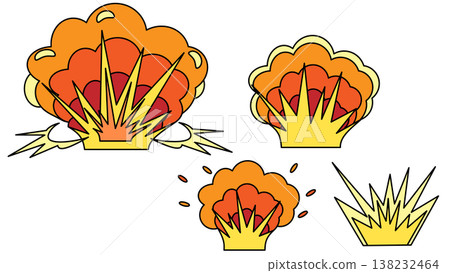 爆炸特效插畫集:滑稽的爆炸與衝擊波 爆炸特效插畫集:滑稽的爆炸與衝擊波 138232464