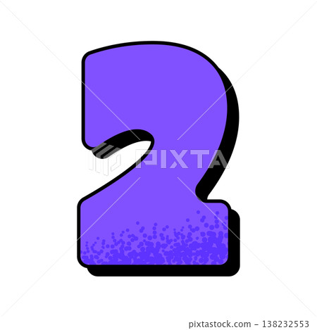 Purple number "2" | Pop-up material for countdown/ranking Purple number "2" | Pop-up material for countdown/ranking 138232553