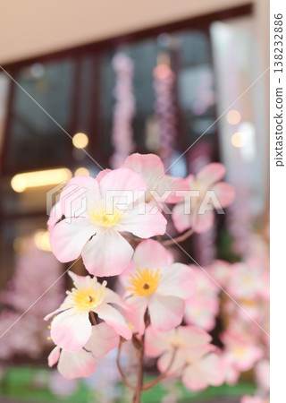Artificial cherry blossoms used in interior decoration Artificial cherry blossoms used in interior decoration 138232886