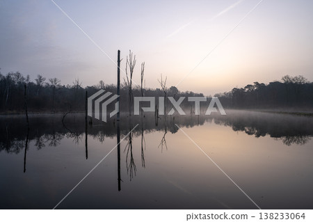 Mystic lake, Bottrop, North Rhine Westphalia, Germany Mystic lake, Bottrop, North Rhine Westphalia, Germany 138233064