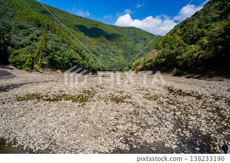 The Hitotsuse River as seen from the approach to Hayakawa Shrine (Saito City) 138233190