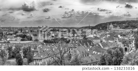 Panoramic view of Prague's rooftops, Czech Republic Panoramic view of Prague's rooftops, Czech Republic 138233816